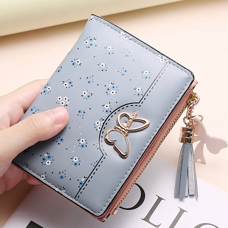 Multifunctional Solid Color PU Leather Wallet, RFID Blocking Design Portable Daily Storage Purse for Cards Cash Coin Business Use - Image 1