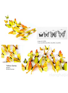 Hanghaijia 12PCS Butterfly 3d Wall Decals, Detachable Mural DIY Decals Suitable For Home And Kindergarten Wall Decoration  - Image 2