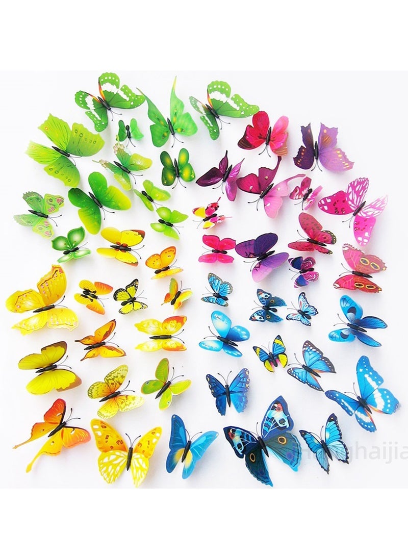 Hanghaijia 12PCS Butterfly 3d Wall Decals, Detachable Mural DIY Decals Suitable For Home And Kindergarten Wall Decoration  - Image 4