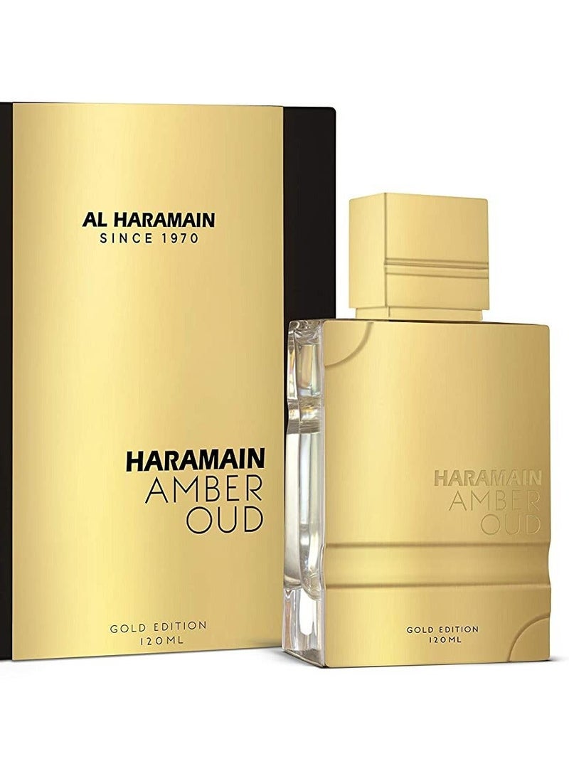 Al Haramain Amber Oud Gold Edition  120ml, Unisex Perfume Spray 4.05 oz. - Image 1