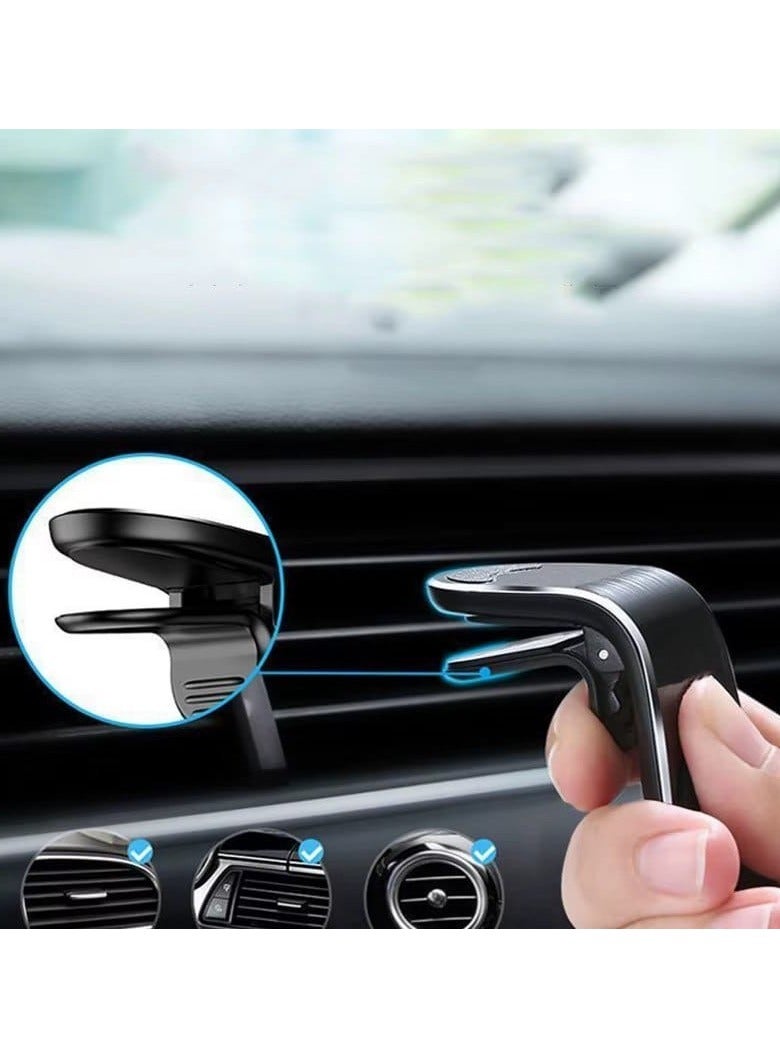 Magnetic car phone holder. Its modern design and powerful magnets ensure your phone stays in place even on rough roads, providing a safer and easier driving experience. - Image 3