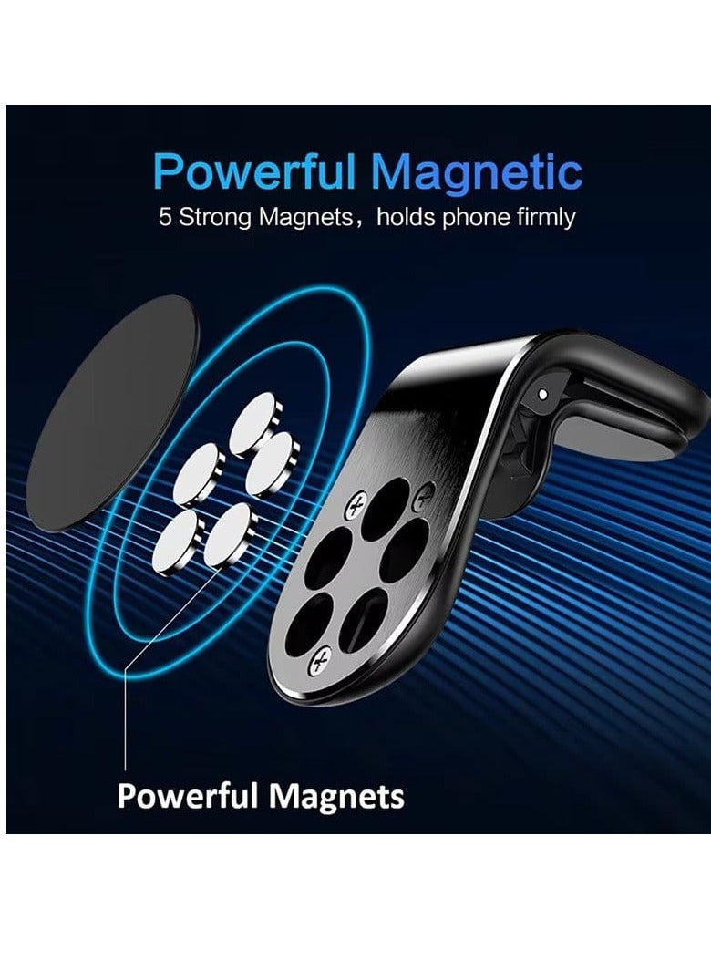 Magnetic car phone holder. Its modern design and powerful magnets ensure your phone stays in place even on rough roads, providing a safer and easier driving experience. - Image 4