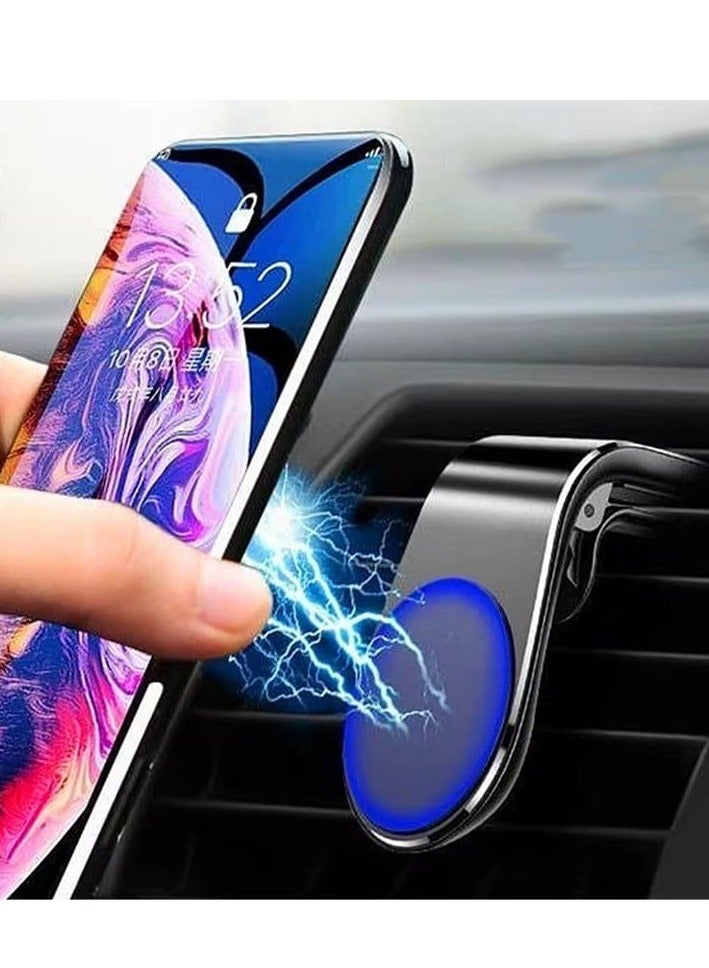 Magnetic car phone holder. Its modern design and powerful magnets ensure your phone stays in place even on rough roads, providing a safer and easier driving experience. - Image 5