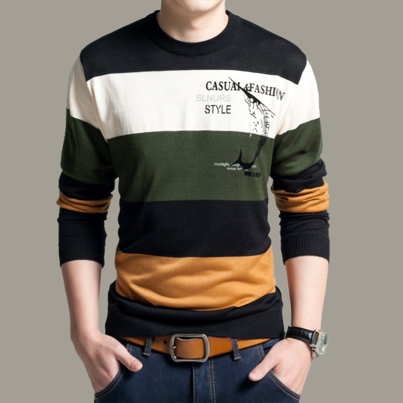 Spring New Youth Cartoon T-Shirt Printed Loose T-Shirt Long Sleeve Men's Animal Polyester Crewneck Sweater Men's Sweater - Image 4