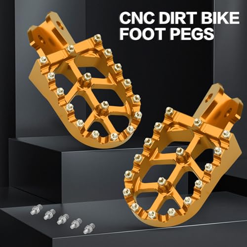 LKV Sur Ron Dirt Bike Foot Pegs CNC Motorcycle Footpegs Pedals Rests Compatible with Sur Ron light Bee S/X Segway X160 X260 Talaria Sting MX3 MX4 Taparia XXX, Gold - Image 3