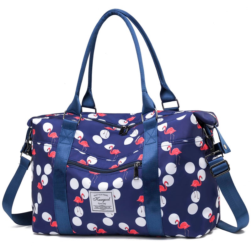 KURGOOL Gym Bag with Wet Pocket Waterproof Sports Duffel Travel Tote Bags for Weekend Getaway Lightweight Trendy Weekender Overnight Bags for Women - Image 2