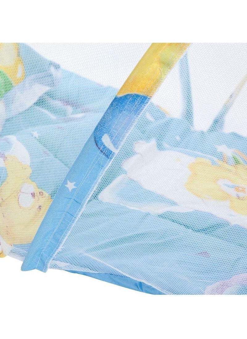 Generic - Baby Bedding Set/Baby Bedding Mattress Set with Mosquito Net/Baby Bed Set and Baby (0-36 Months, BLUE) - Image 1