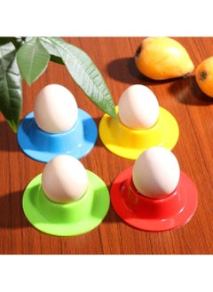 Oasisgalore 4-Pack Colorful Silicone Egg Holder Set - Stackable Egg Cups for Kitchen, Boiled Eggs, Breakfast  - Image 2