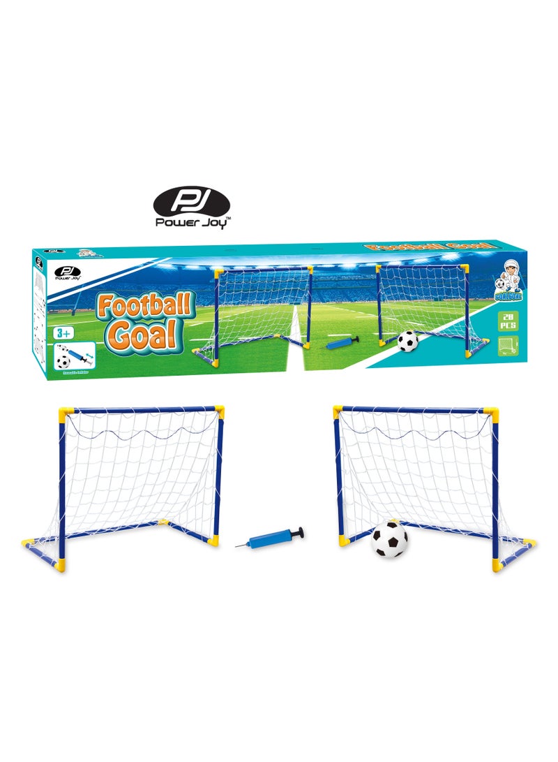 Power Joy Football Goal Set | Soccer Play | Lightweight and Portable | For Indoors & Outdoors | Team Play | Practice Scoring Goals | Gift for Kids - Image 1