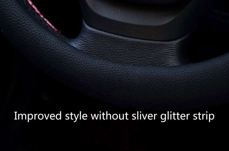 Valleycomfy Steering Wheel Cover with Microfiber Leather for Car Truck SUV 15 inch (Pink)