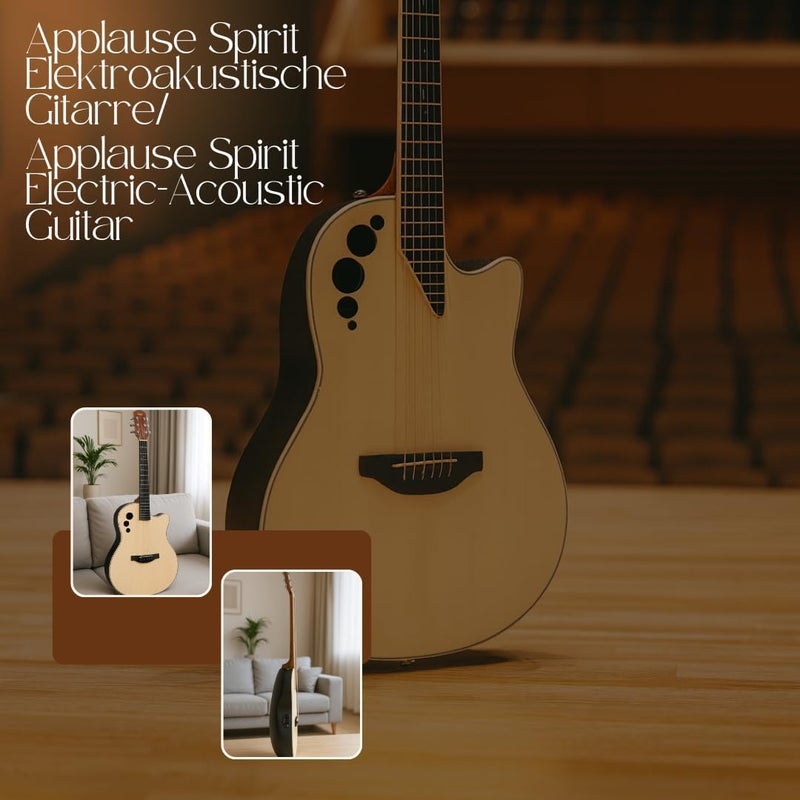 Applause Electro-Acoustic Guitar Spirit AAE-044-4S - Natural Finish - Image 2