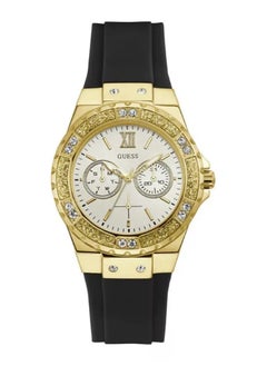 GUESS Guess Gold-Tone Multifunction Watch For Women with Black Silicone Band-GW0519L1  - Image 1