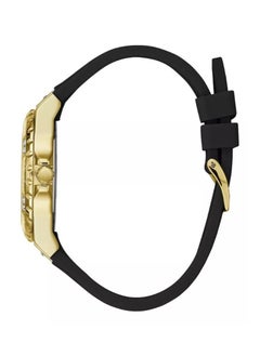 GUESS Guess Gold-Tone Multifunction Watch For Women with Black Silicone Band-GW0519L1  - Image 3