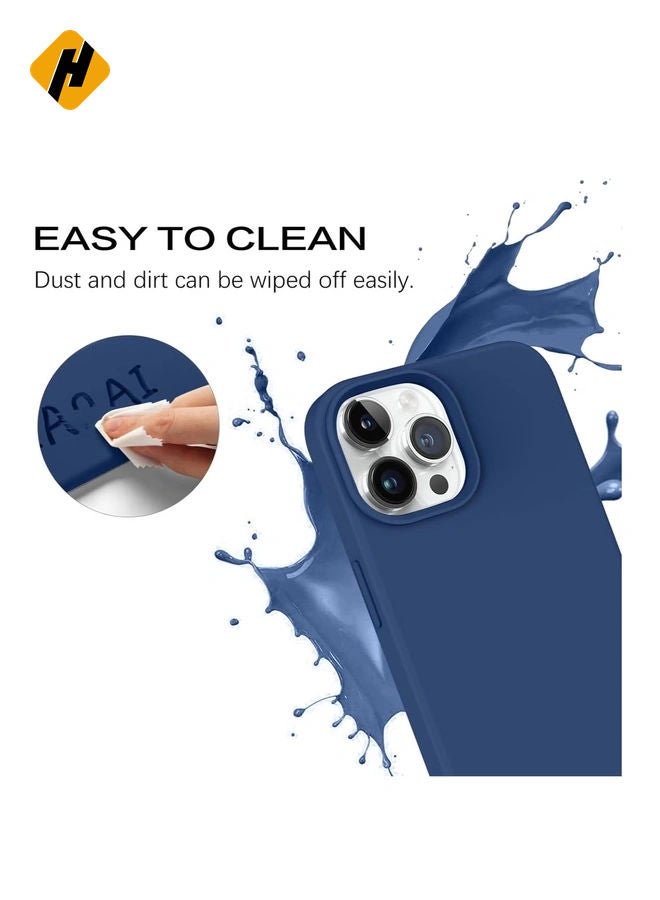 HuHa Soft Silicone Rubber Bumper Microfiber Lining Hard Back iPhone 14 Pro Max Back Cover Shockproof Protective Case Cover, Anti-Scratch, Dustproof, Premium Quality, Slim-Fit  - Image 3
