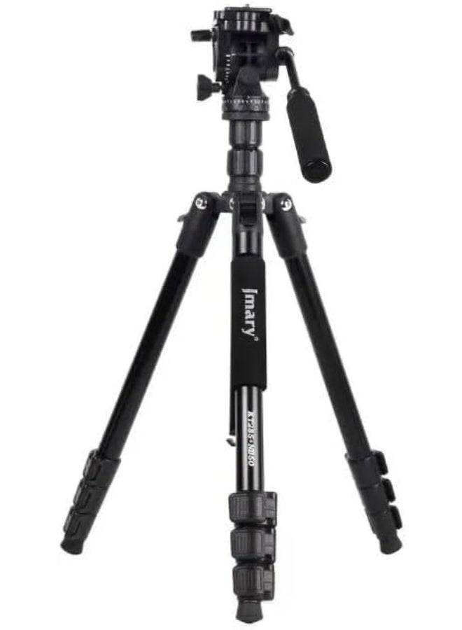 جيه ماري حامل ثلاثي القوائم احترافي 2 في 1 وحامل أحادي القوائم KT285+NB50 مع رأس هيدروليكي سائل، ارتفاع قابل للتعديل 48-177.5 سم، صغير الحجم وقابل للطي 45.5 سم، حامل ثابت شديد التحمل - أسود - Image 3