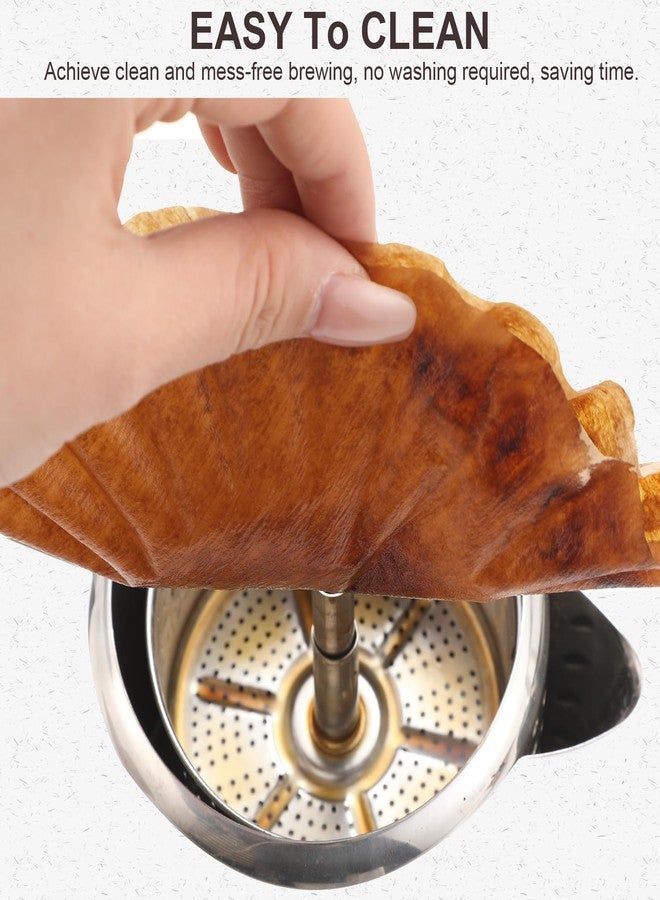 Prudiut 150Pcs Coffee Filters Compatible with Farberware Coffee Percolator, Unbleached Percolator Coffee Filters for Coletti 6Cup, FCP240 Yosemite, Elite Gourmet 6Cup, Basket Coffee Filter - Image 4