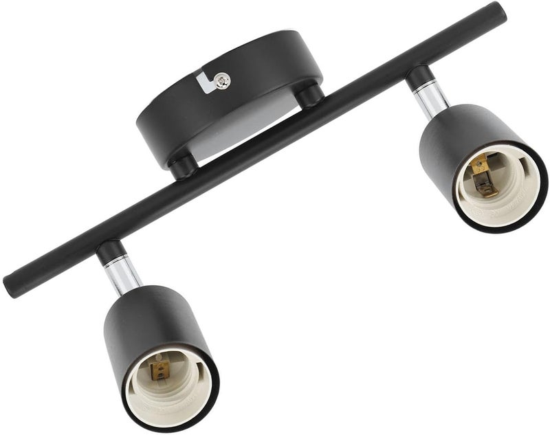 2 Light Track Lighting Fixtures, Flush Mount Ceiling Track Light, Adjustable Iron Rotatable Ceiling Lights Kit, for Kitchen, Living Room, Bedroom - Image 4