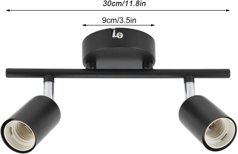 2 Light Track Lighting Fixtures, Flush Mount Ceiling Track Light, Adjustable Iron Rotatable Ceiling Lights Kit, for Kitchen, Living Room, Bedroom - Image 3