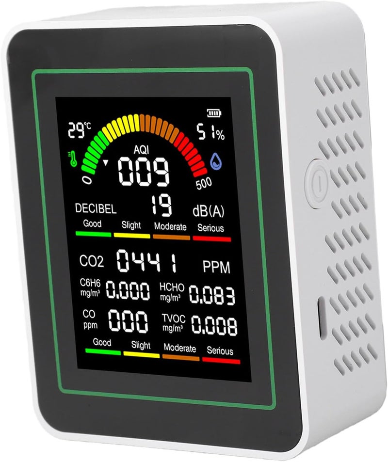 Dpofirs Air Quality Tester with 2.8" Display | Monitor CO2 HCHO TVOC CO Temperature Humidity for Indoor Use - Image 4