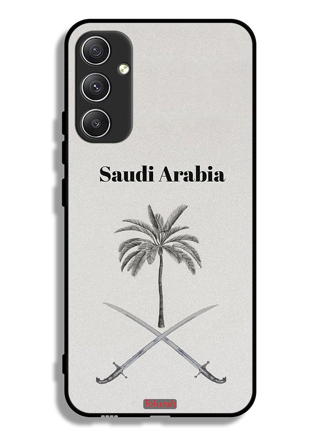 Tolwak غطاء حماية لجهاز سامسونج جالاكسي A34 5G - فن شعار المملكة العربية السعودية - Image 1