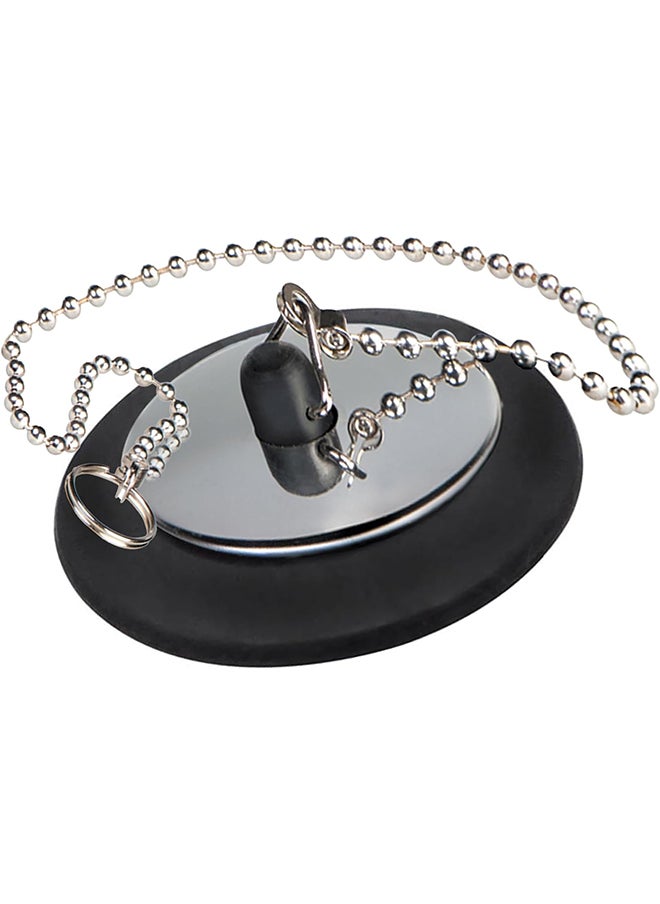 Home Pro - Bathtub Stopper With Chain Solid Metal Drain Plug Kitchen Accessories Standard Size Wash Basin Plug Metal Bath Plug Stopper for Shower Ceramic Sink Bathroom - Image 1