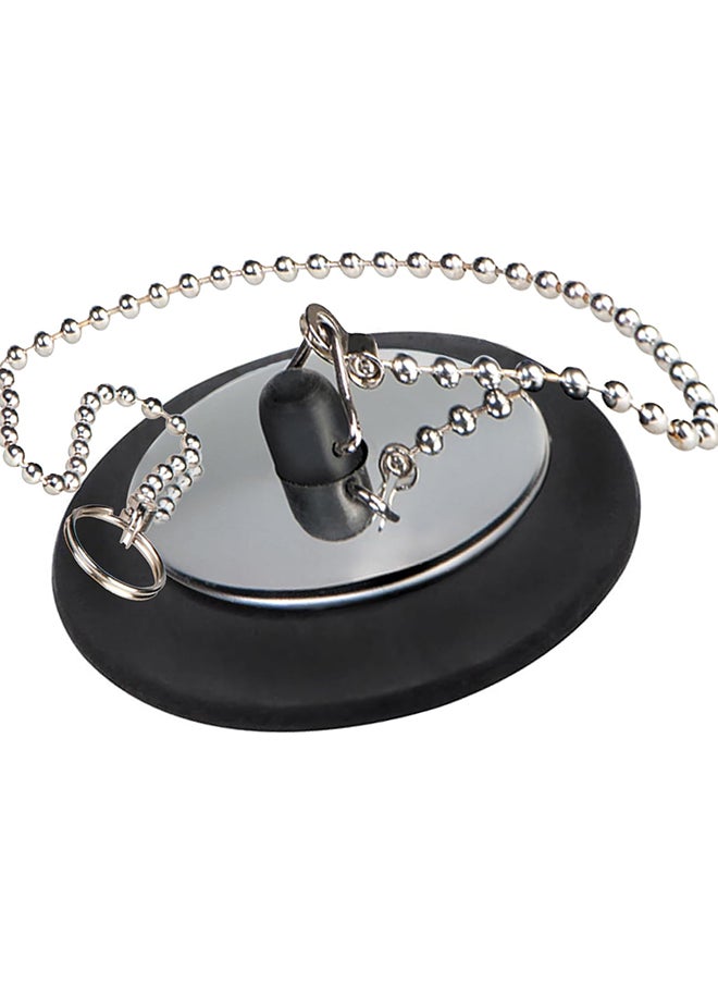 Home Pro - Bathtub Stopper With Chain Solid Metal Drain Plug Kitchen Accessories Standard Size Wash Basin Plug Metal Bath Plug Stopper for Shower Ceramic Sink Bathroom - Image 1