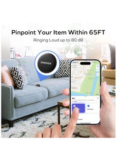 موماكس جهاز لتتبع الأشياء المفقودة من MOMAX، تعمل مع تطبيق "تحديد المواقع" من Apple، أسود  - Image 2