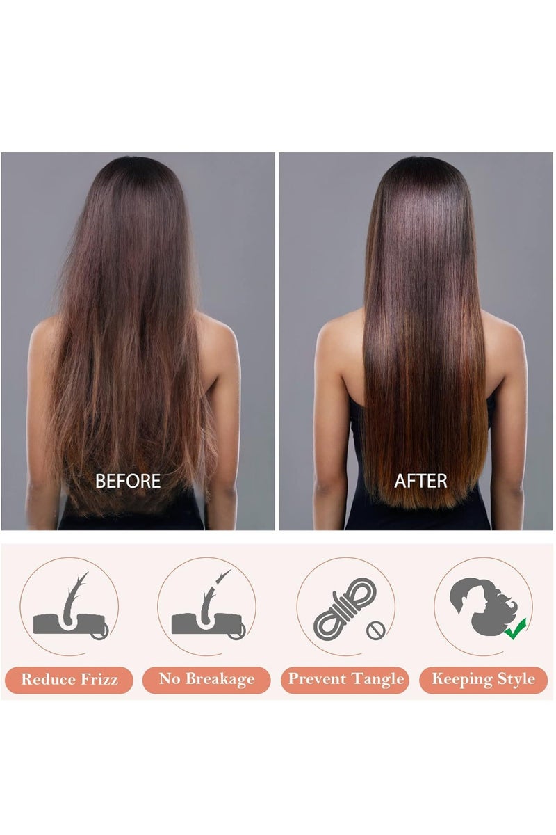 مجموعة بونيه حرير ساتان مزدوج الطبقات 2 في 1 وربطة شعر – تصميم قابل للعكس وثنائي اللون – غطاء نوم للشعر المجعد والطبيعي – رباط قابل للتعديل (مبطن للحماية)