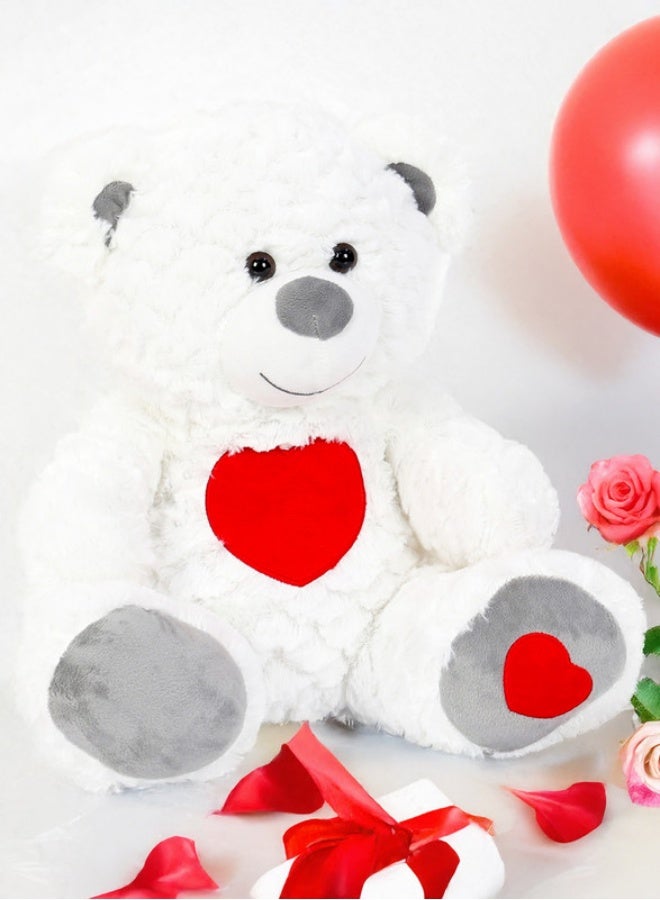 Cuddles Plush White Teddy Bear Stuffed Animal Toy 35cm - Image 5