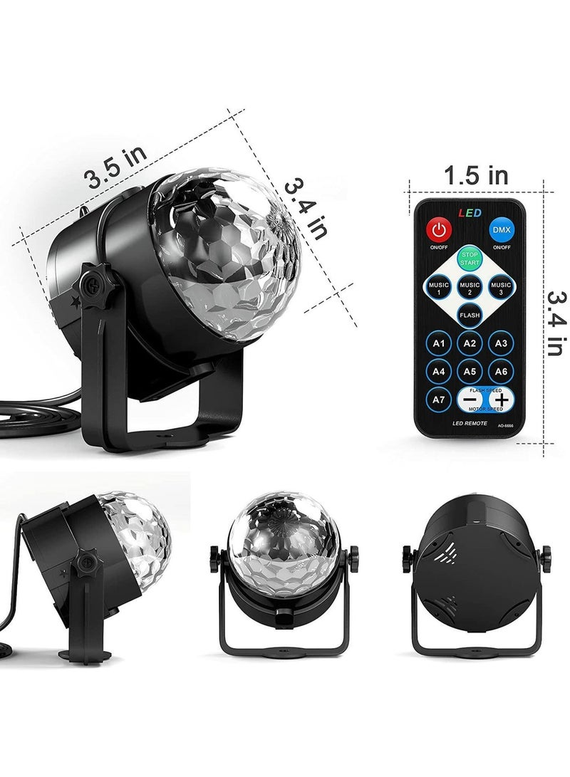 FDTY Disco Ball DJ Party Lights Sound Activated Strobe Lamp with Remote 7 Modes Stage Light for Home Dance Parties Karaoke Halloween Christmas Birthday Decorations - Image 3