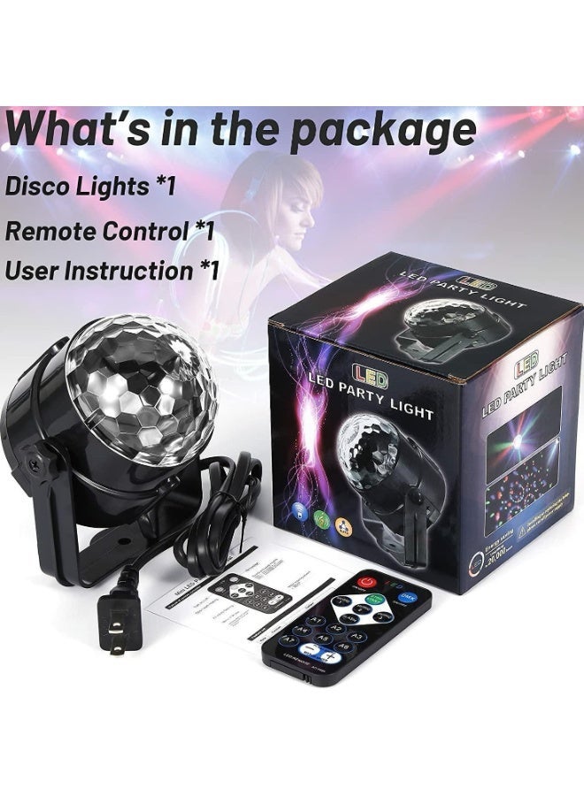 FDTY Disco Ball DJ Party Lights Sound Activated Strobe Lamp with Remote 7 Modes Stage Light for Home Dance Parties Karaoke Halloween Christmas Birthday Decorations - Image 4