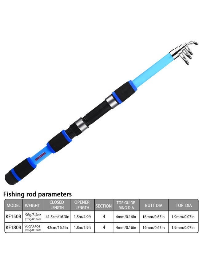 Far-reaching Casting Fishing Rod And Fishing Line Set For Beginners, With A Length Of 1.5 Meters And 1.8 Meters.