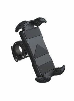 SYOSI Bike Phone Holder, Motorcycle Phone Mount, Mountain Bike Accessories for Adult Bikes, Scooter Baskets Handlebar Kit Cell Phone Clip for 4.7 to 6.8 Inch Smartphone, Black  - Image 1