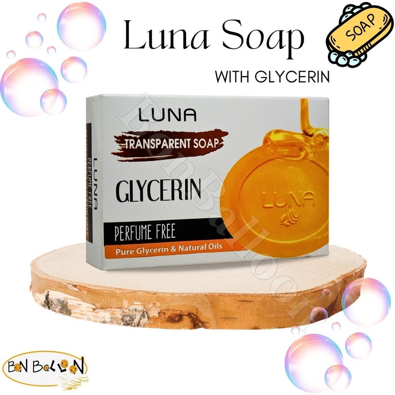 bonballoon Luna Transparent Soap Concentrated Pure Glycerin And Natural Oils Egyptian Egyp Ideal Skin Moisturizert And Gentle For Body 1 Pcs 405 oz 115 gm - Image 4