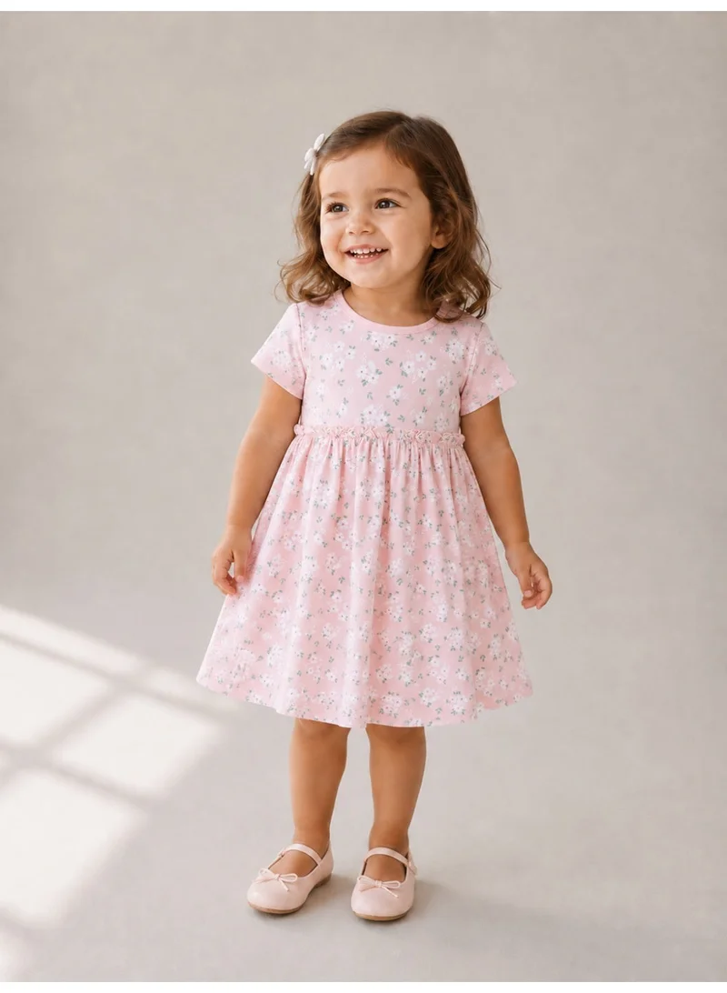 Victor And Jane Pack Of 2 Girls Daisy Print Cotton Dress – Short Sleeve Summer Daywear for Women | Best Price UAE