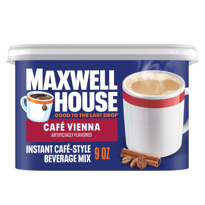 Maxwell House Instant CafeStyle Beverage Mix Easy to Prepare 1 Canister for Quick Morning Coffee or Afternoon Treat Cafe Vienna Kosher Dairy 9 oz - Image 2