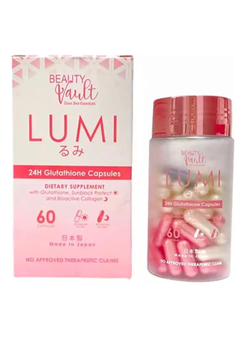 Beauty Vault Lumi Glutathione Capsules 24 Hours, 60 Capsules - pzsku/Z7333DBF0B0865DEDF254Z/45/_/1721317707/21018f8c-efd7-4a95-865b-082c15d07dd0