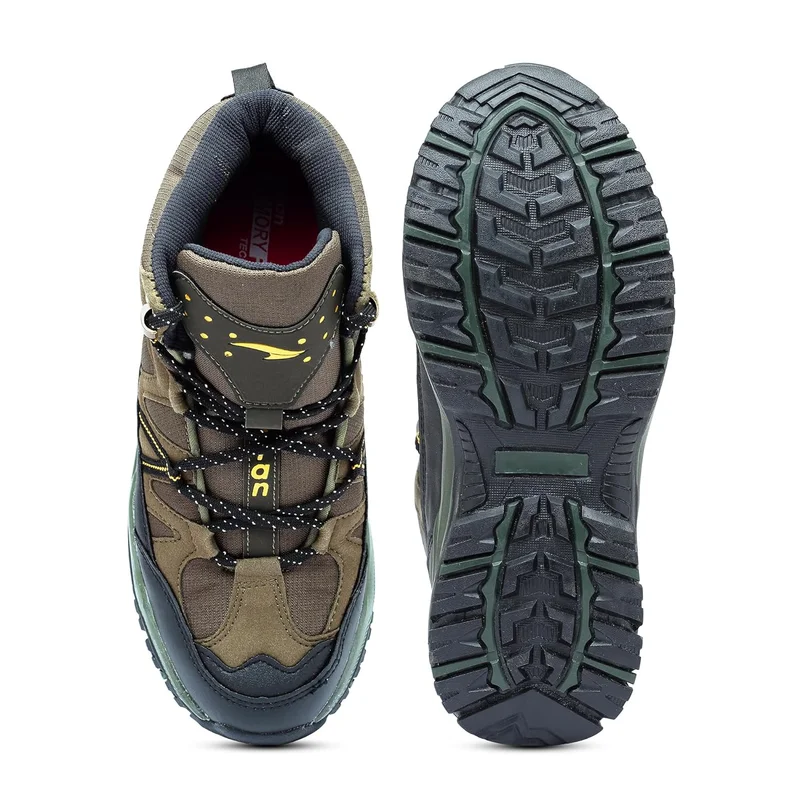 Asian Men's Olive Black Trekking Shoes for Boys
