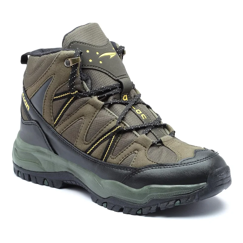 Asian Men's Olive Black Trekking Shoes for Boys