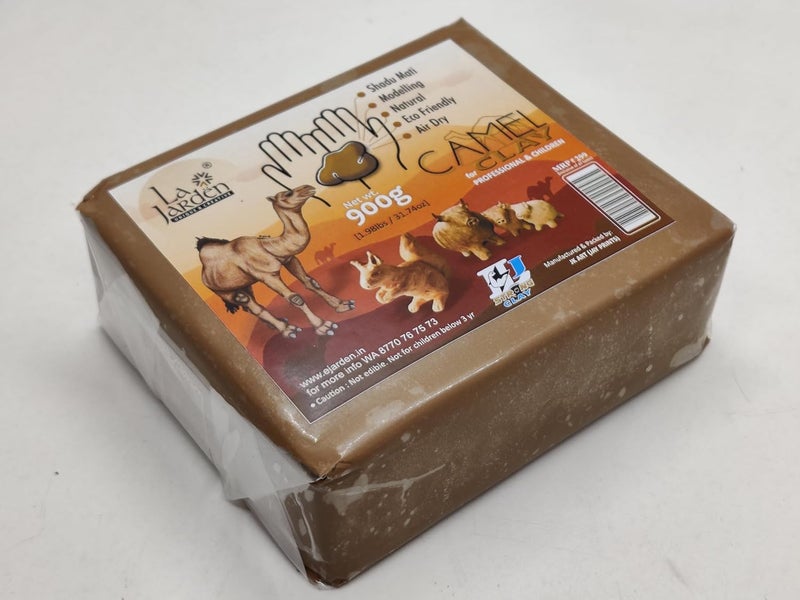 La Jarden Camel Color Clay 900g Modelling Clay Shadu mati Air Dry Wet Clay for Children Professional Artist for Modelling Any Project Kids Craft Clay Pack of 1