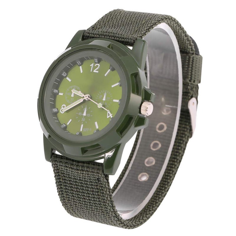 klarako Men Watch Bands Round Nylon Strap Military Wristwatch, Electronic Aklarakolog Wrist Watch Men Watch BandsWatch Bands (OD Green) - Image 4