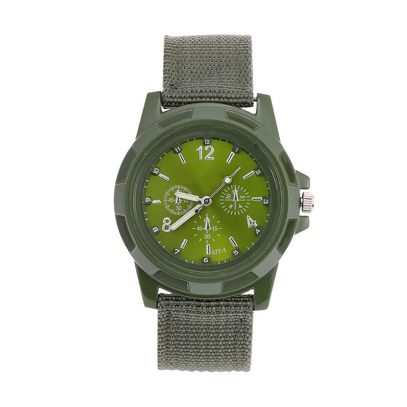 klarako Men Watch Bands Round Nylon Strap Military Wristwatch, Electronic Aklarakolog Wrist Watch Men Watch BandsWatch Bands (OD Green) - Image 3