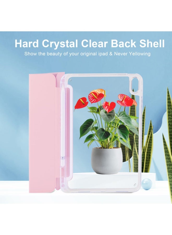 for HUAWEI MatePad 11.5 inch/Air 11.5 inch/11.5S 11.5inchCase Cover ,Transparent Airbag With Pen Slot For Anti Drop, Tablet Protective Cover, Triple Fold Multi Angle Design, Automatic Wake-up/sleep, Soft Leather，Pink  - Image 2