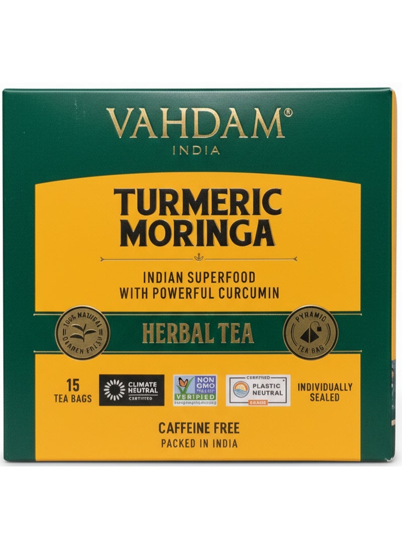 فادام شاي الأعشاب بالكركم والمورينجا 15 كيس شاي - Image 1