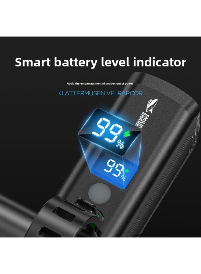 Loquat Highlight Portable Easy To Disassemble Riding Light Outdoor Riding Equipment Mountain Bike Light Control Induction Live Night Riding Light-Color:Qx-d436 Black-top Buckle - Image 4