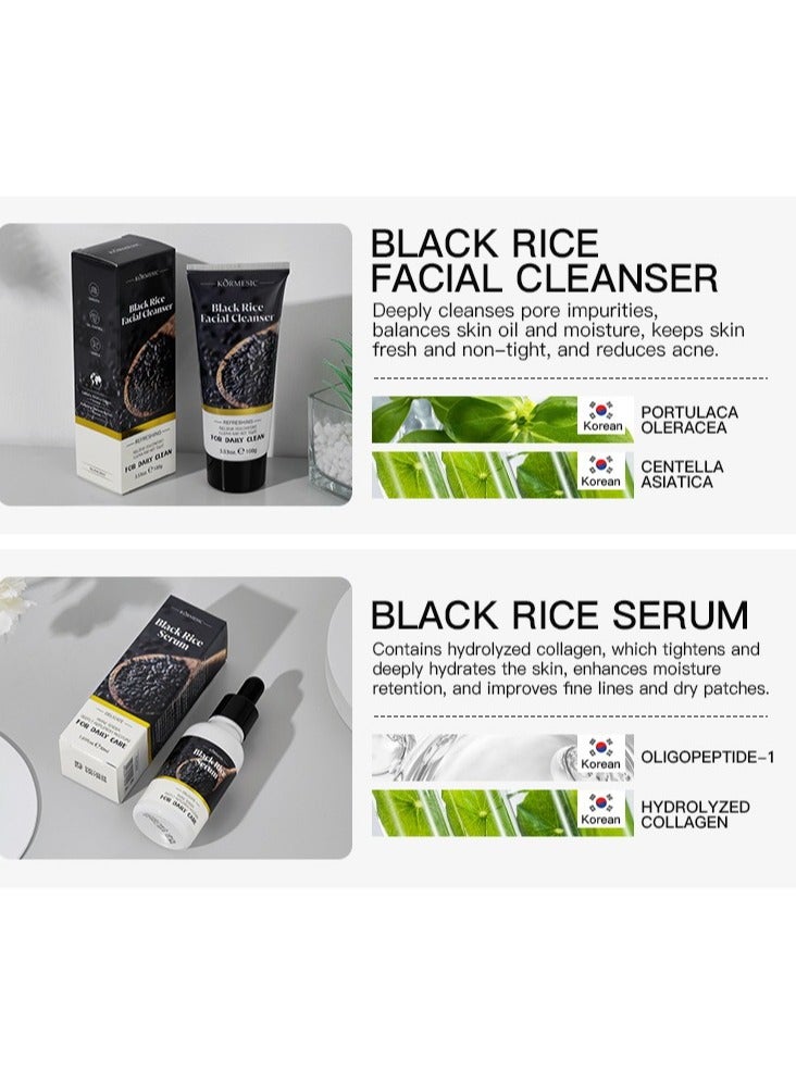 Kormesic كريم تنظيف الأرز الأسود-100 جرام غسيل الوجه التنظيف العميق - Image 3