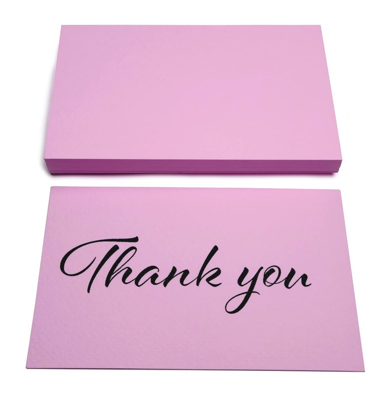 PPAPPAPPIYO 50 Pack 3x5 Colored Index Cards, 180gsm Premium Textured Blank Flash Cards, Heavyweight Cardstock for Study, Recipes, and DIY Crafts (pink) - Image 4