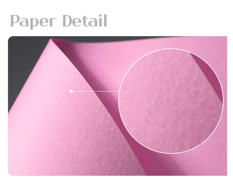 PPAPPAPPIYO 50 Pack 3x5 Colored Index Cards, 180gsm Premium Textured Blank Flash Cards, Heavyweight Cardstock for Study, Recipes, and DIY Crafts (pink) - Image 5