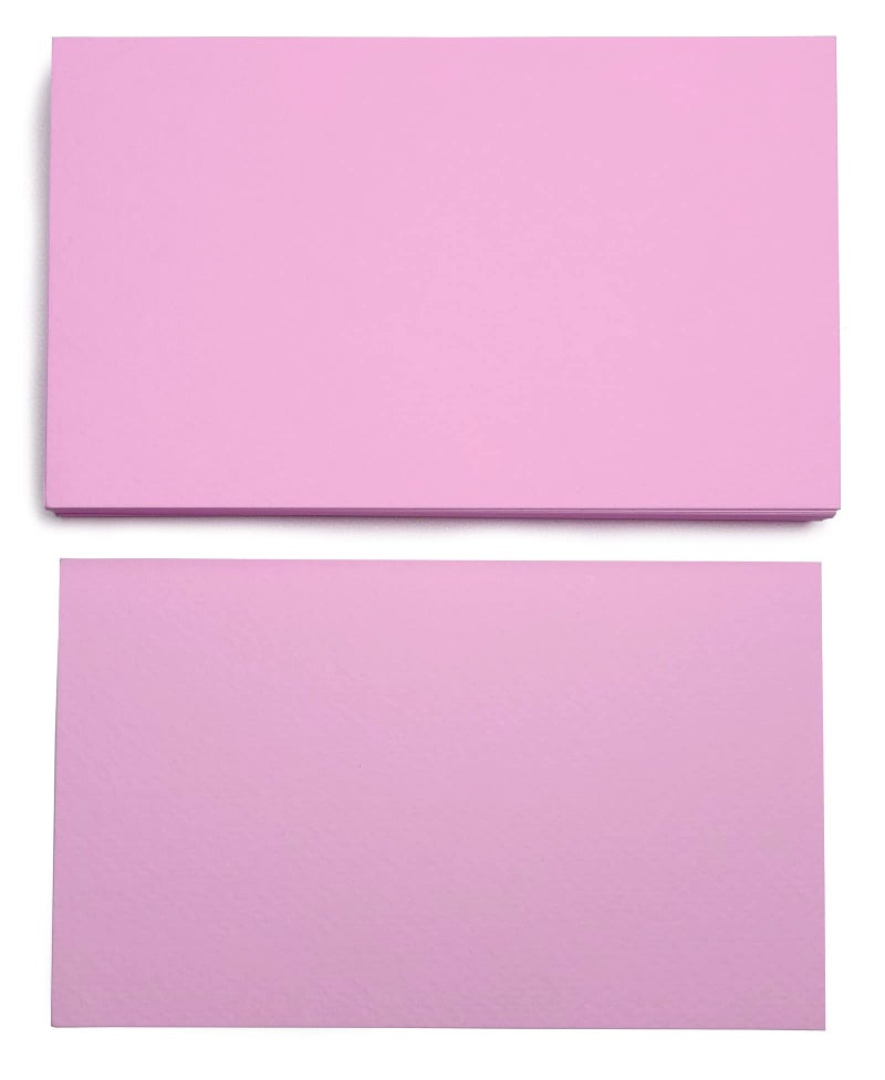 PPAPPAPPIYO 50 Pack 3x5 Colored Index Cards, 180gsm Premium Textured Blank Flash Cards, Heavyweight Cardstock for Study, Recipes, and DIY Crafts (pink) - Image 3