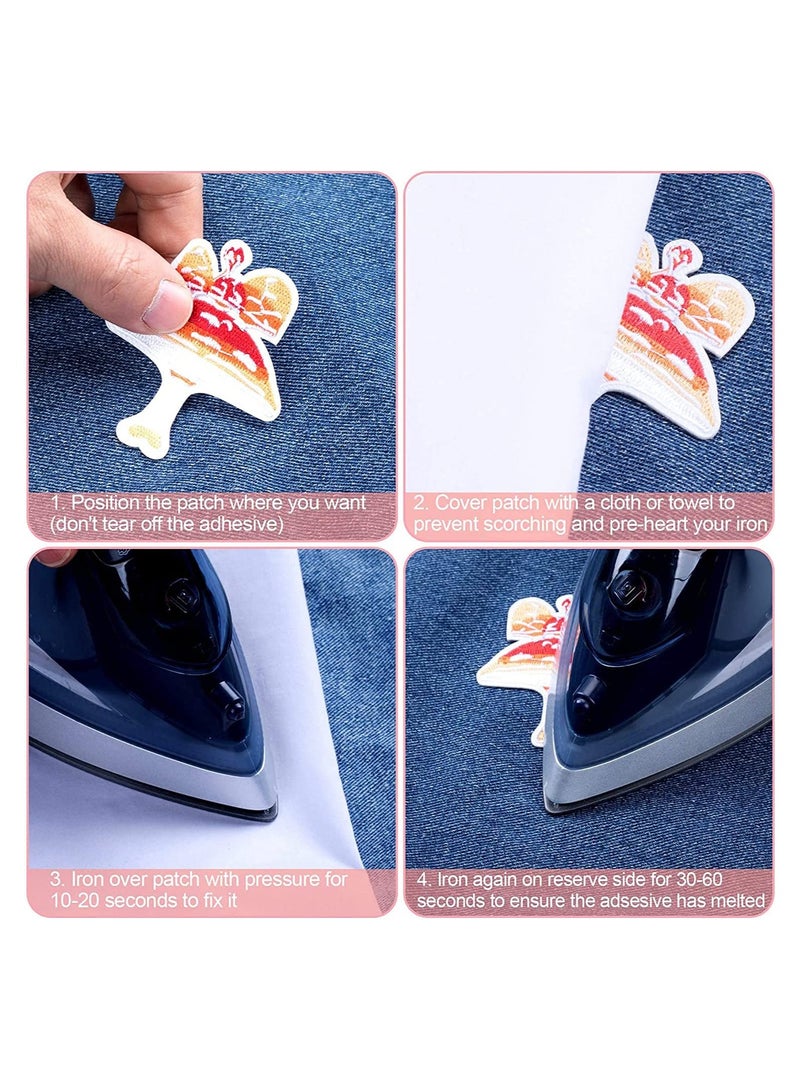 Mushroom Patches Iron on for Clothing, Mini Mushroom Stickers Nature Patches Suitable for Clothes Dress Hat Pants Shoes Curtain, DIY Mushroom Embroidery Patch Sewing Craft Decoration 10Pcs  - Image 5